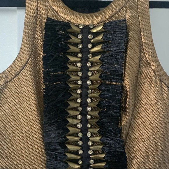 Sass & Bide Make a Reservation Dress in Gold - Picture 4 of 8